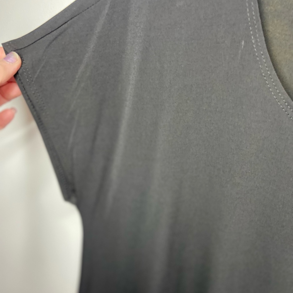 Black Tie Front Relaxed Short Sleeve T-Shirt - Picture 4 of 7